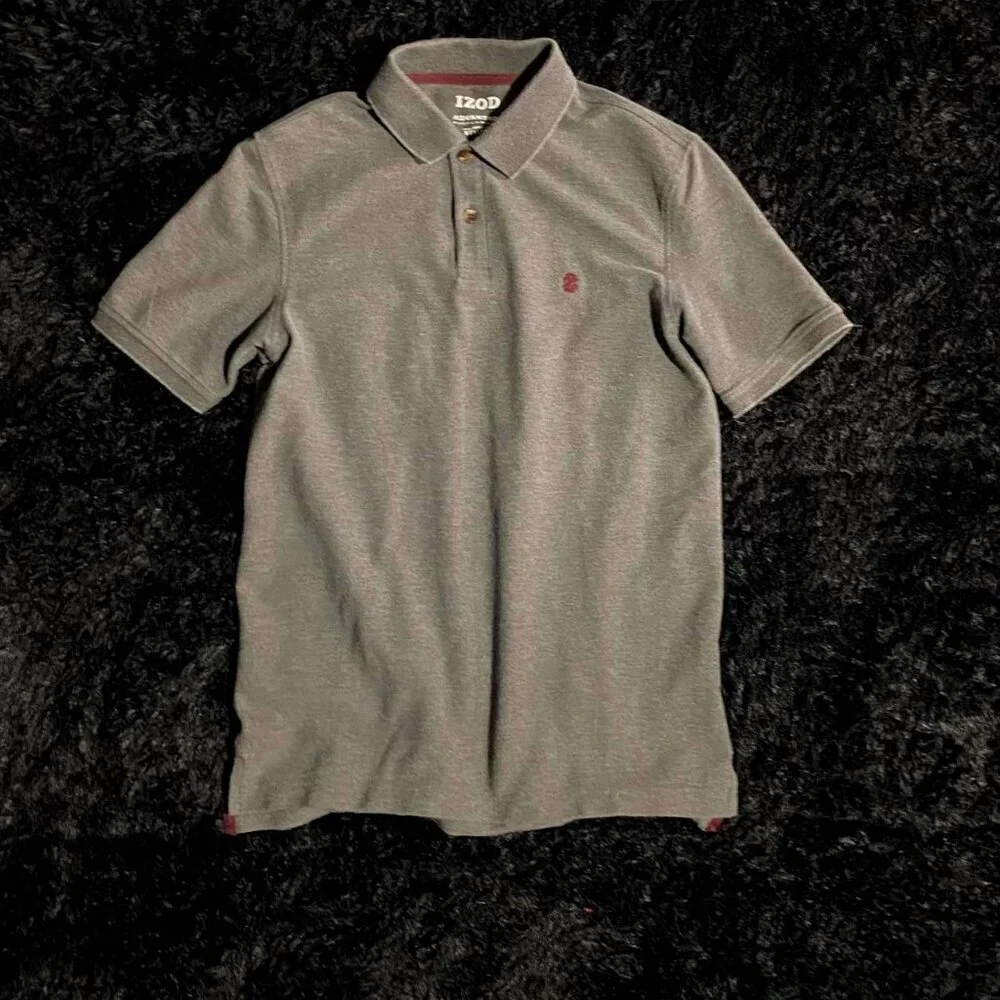 Vintage Izod Grey Polo Shirt #poloshirt #poloassn #Izod #george - Picture 2 of 8
